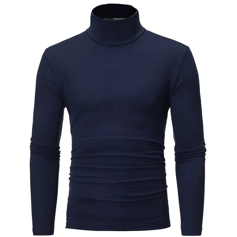 Camiseta Térmica para Hombre – Cuello Alto, Manga Larga y Ajuste Slim