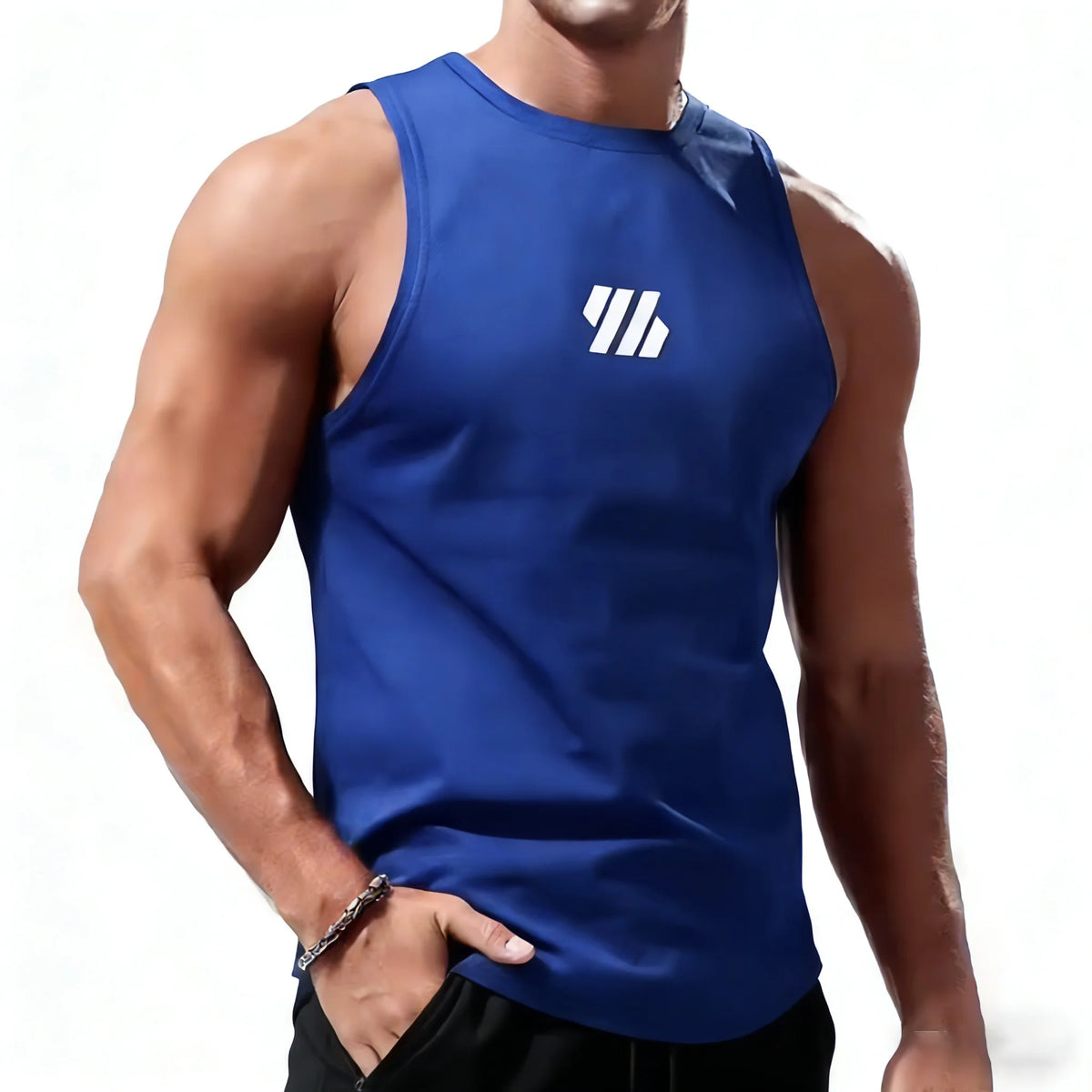 Camiseta Deportiva Sin Mangas para Hombre – Secado Rápido para Gym, Running y Fitness