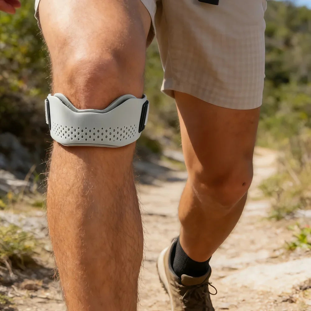 Banda de Soporte para Rodilla – Ajustable con Almohadilla de Silicona