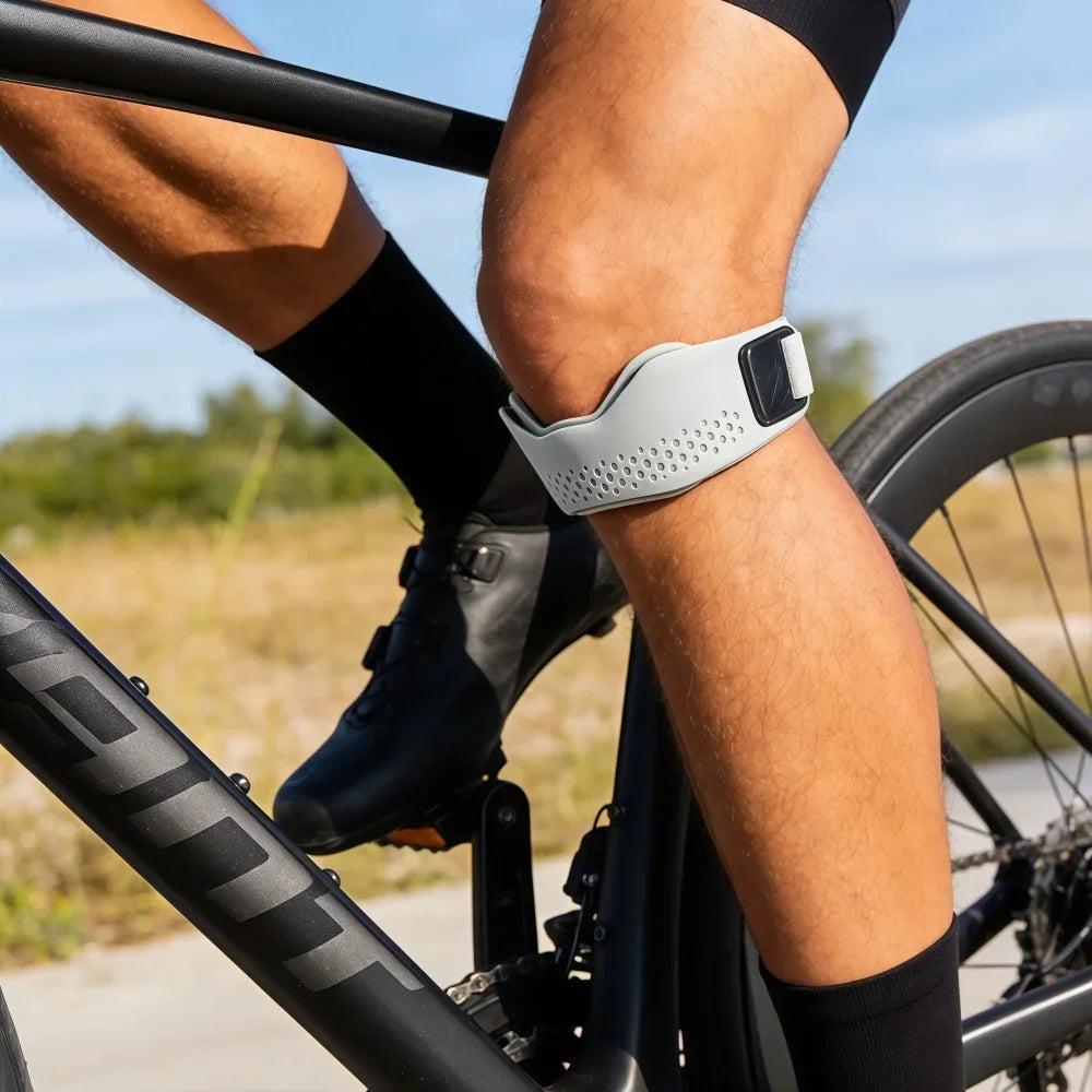 Banda de Soporte para Rodilla – Ajustable con Almohadilla de Silicona