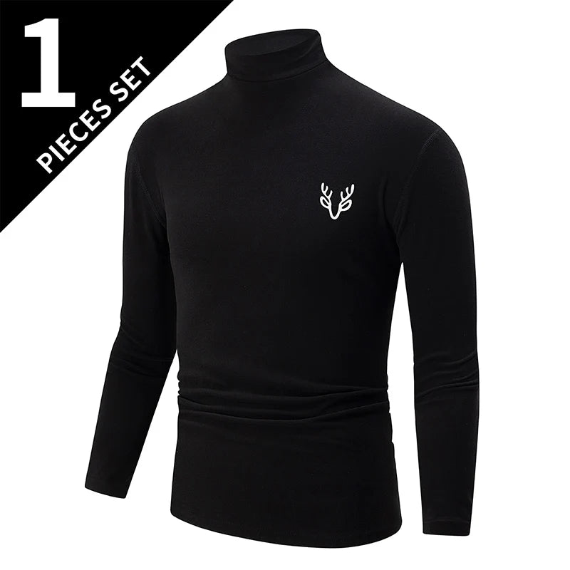 Camiseta de Cuello Alto para Hombre – Manga Larga y Estilo Casual