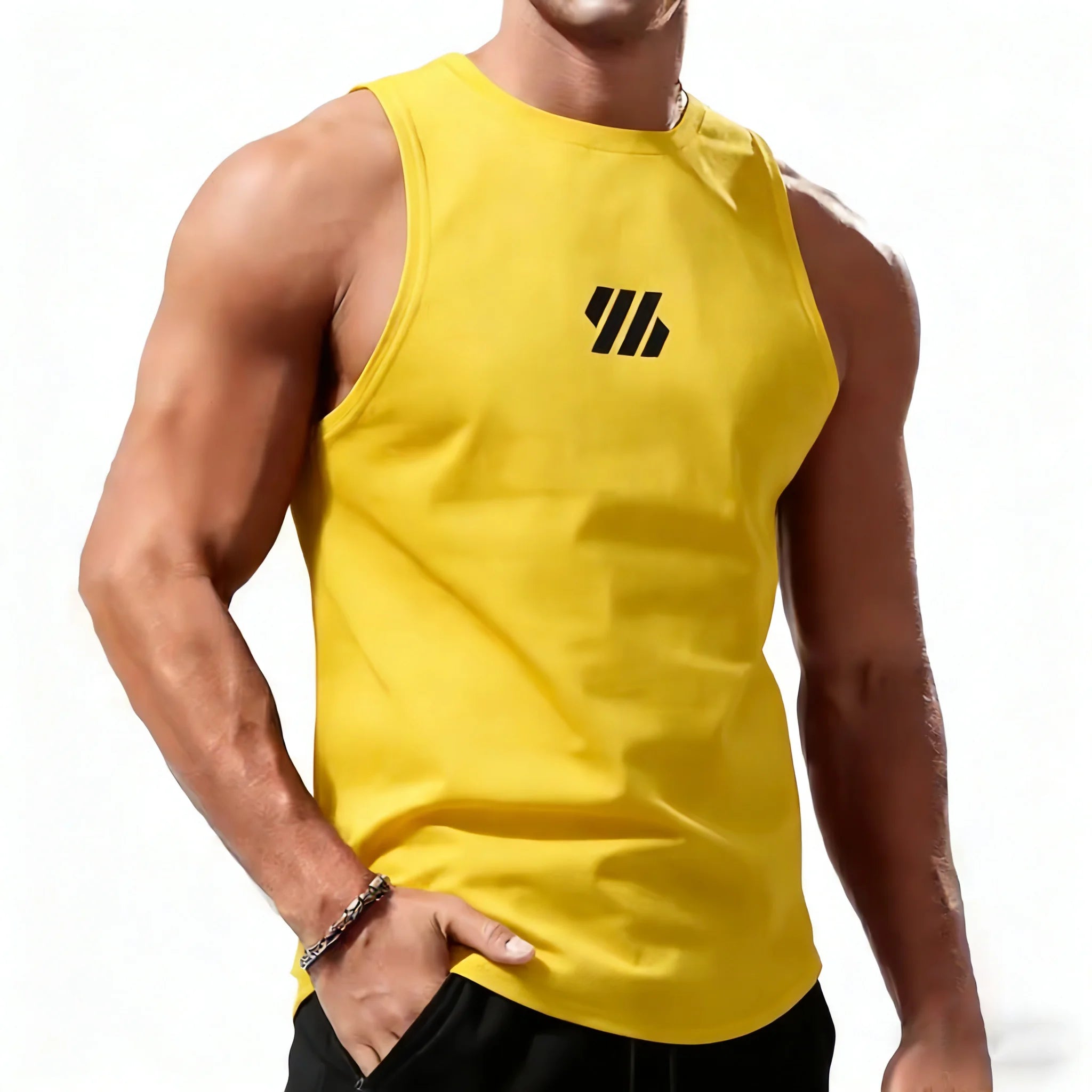 Camiseta Deportiva Sin Mangas para Hombre – Secado Rápido para Gym, Running y Fitness