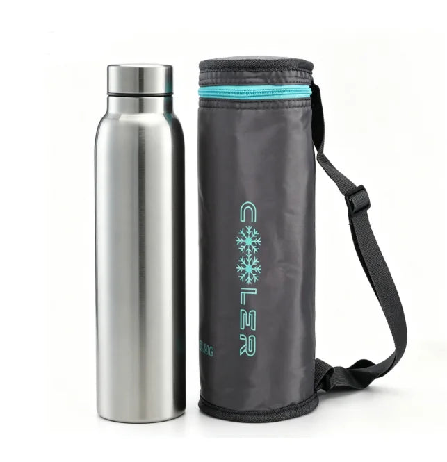Stainless Steel Metal Water Bottle 33ozSports Water Bottle Single Wall Cold Water Bottle Reusable Leakproof Stainless Steel