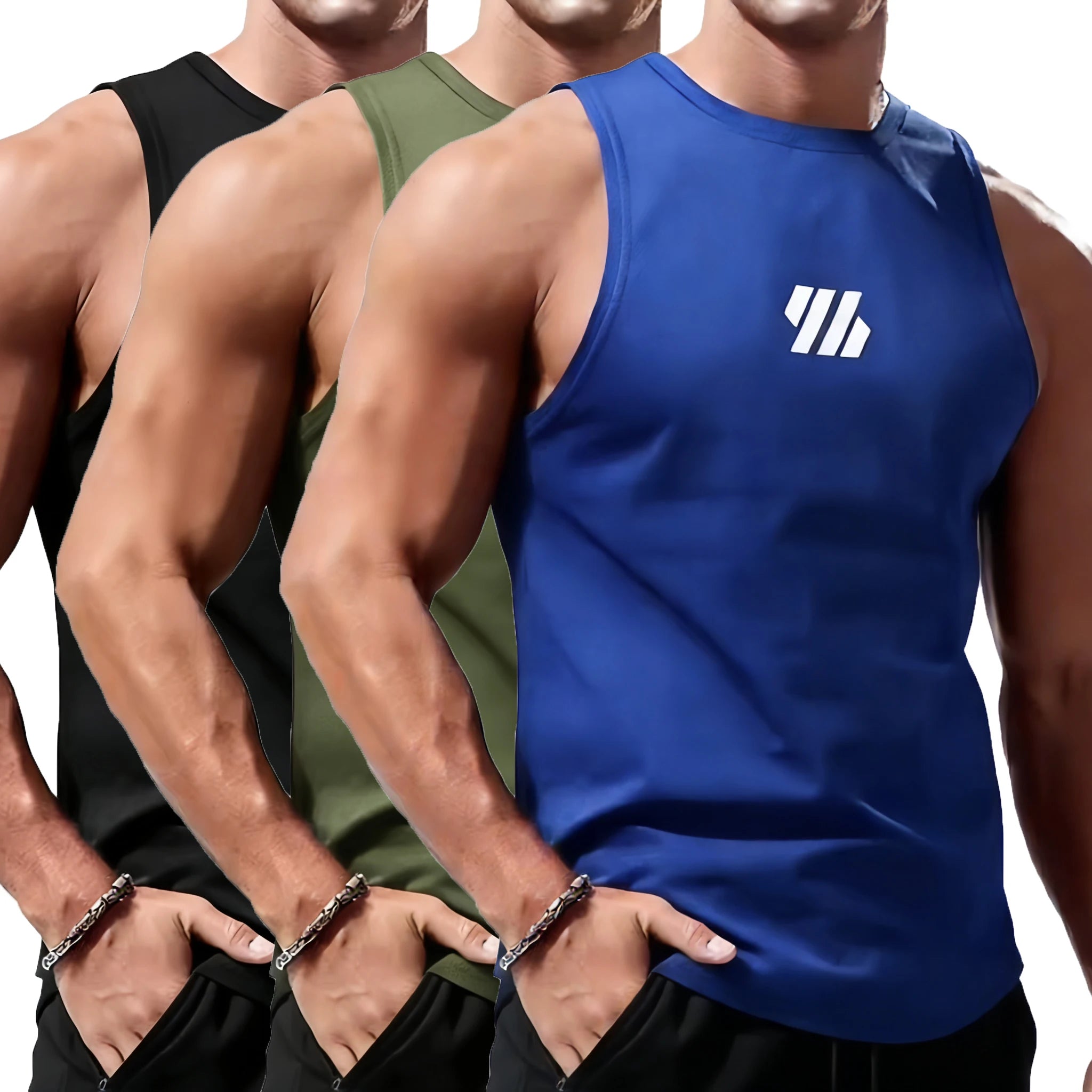 Camiseta Deportiva Sin Mangas para Hombre – Secado Rápido para Gym, Running y Fitness