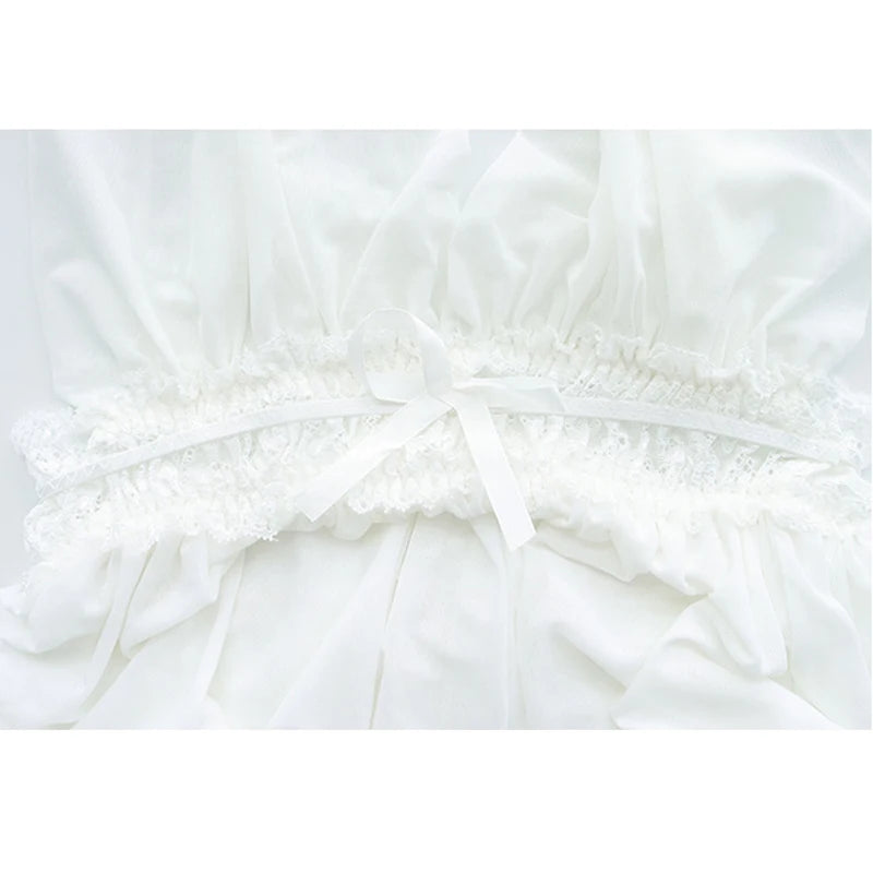 Vestido Lencería de Chifón con Cuello Halter y Escote V