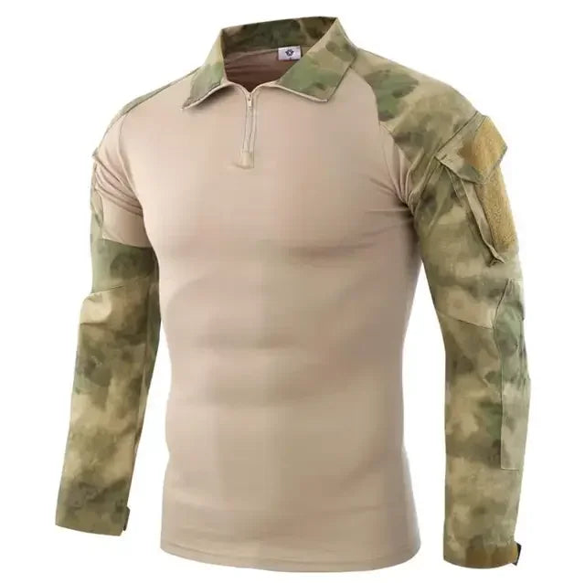 Camiseta Táctica para Hombre con Cierre 1/4 – Manga Larga Outdoor