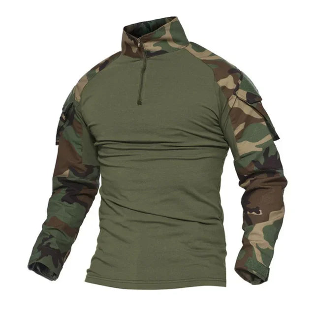 Camiseta Táctica para Hombre con Cierre 1/4 – Manga Larga Outdoor