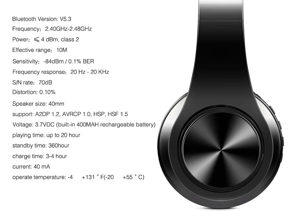 Audífonos Inalámbricos Bluetooth Dorados con Micrófono