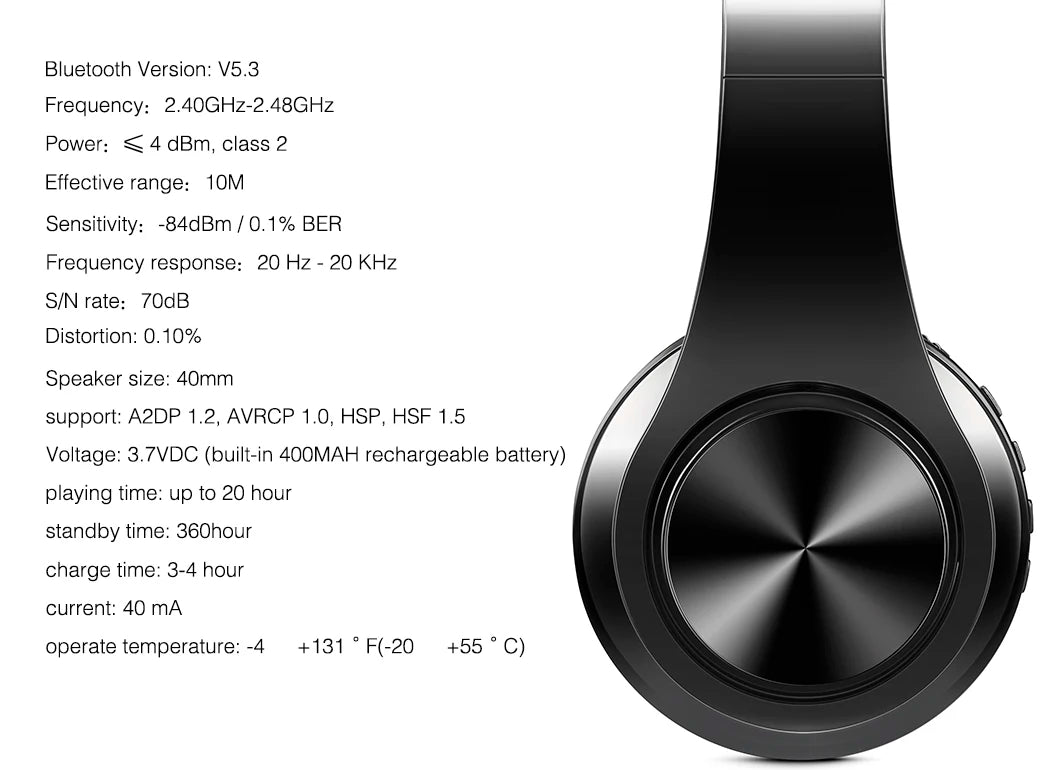 Audífonos Inalámbricos Bluetooth Dorados con Micrófono