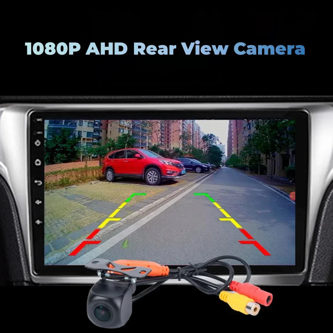 Cámara de Reversa Full HD 1080P — Visión Nocturna y Gran Angular de 170°