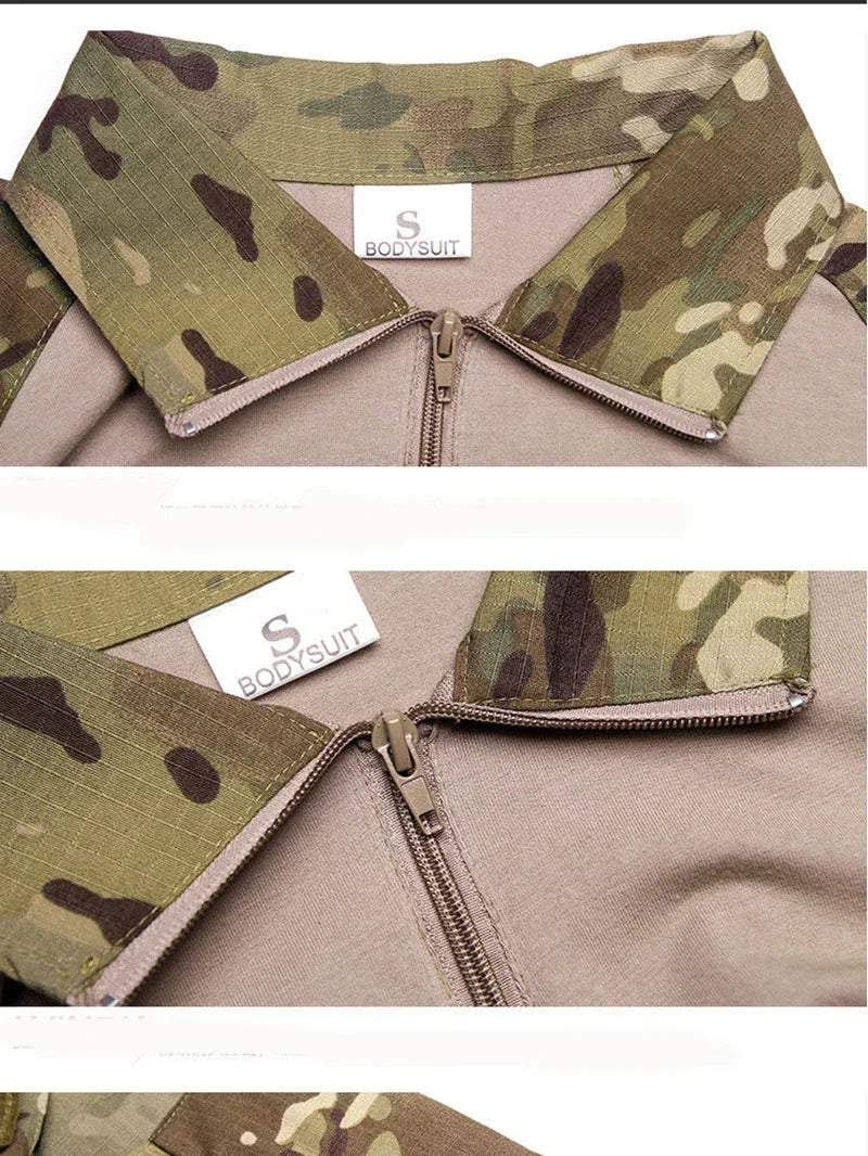 Camiseta Táctica para Hombre con Cierre 1/4 – Manga Larga Outdoor