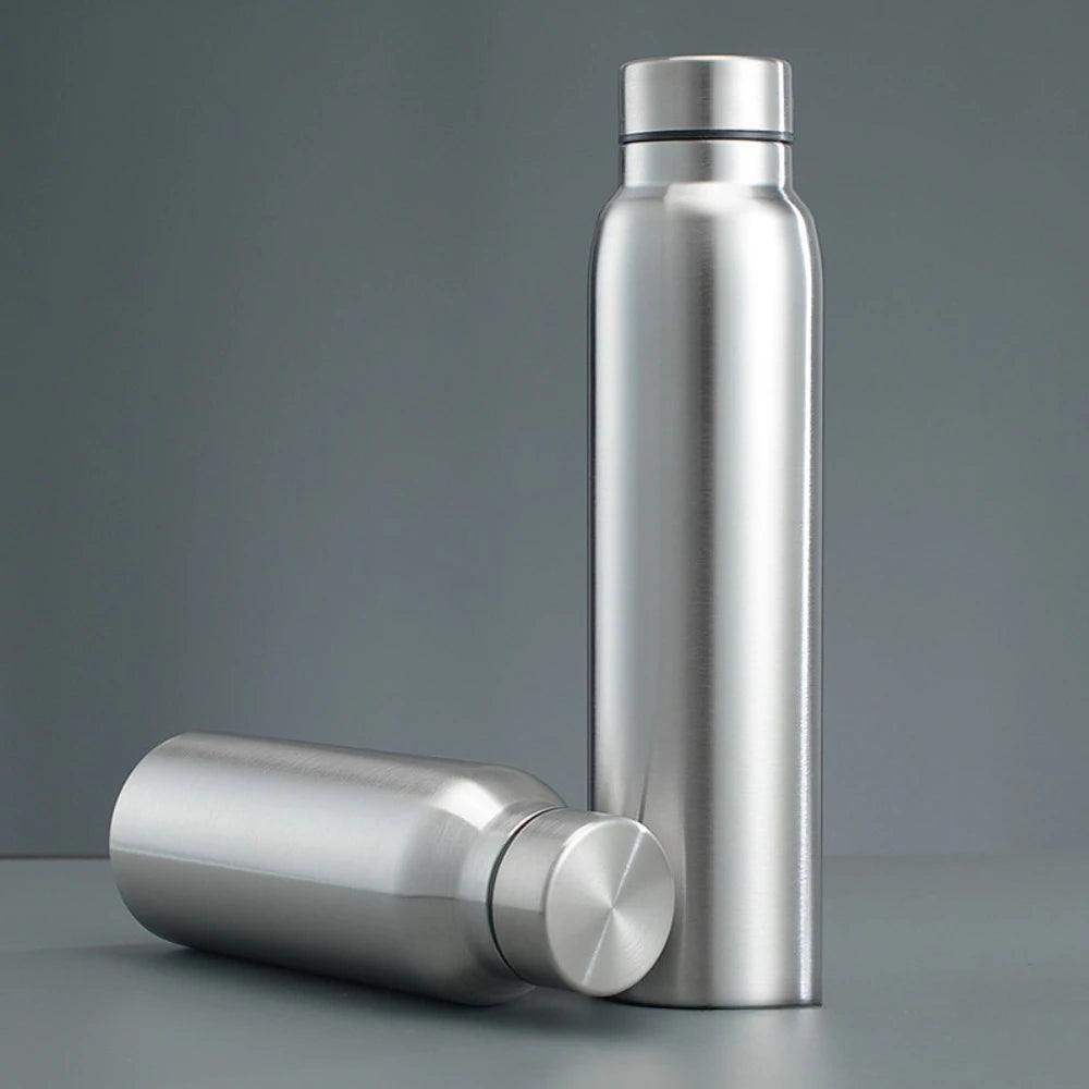 Stainless Steel Metal Water Bottle 33ozSports Water Bottle Single Wall Cold Water Bottle Reusable Leakproof Stainless Steel
