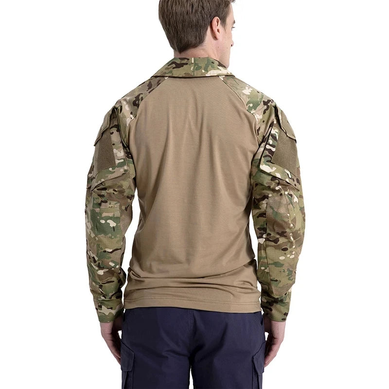 Camiseta Táctica para Hombre con Cierre 1/4 – Manga Larga Outdoor