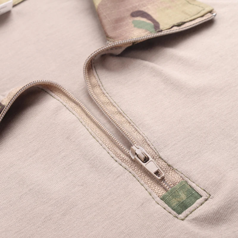 Camiseta Táctica para Hombre con Cierre 1/4 – Manga Larga Outdoor