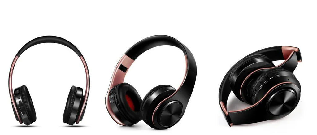 Audífonos Inalámbricos Bluetooth Dorados con Micrófono