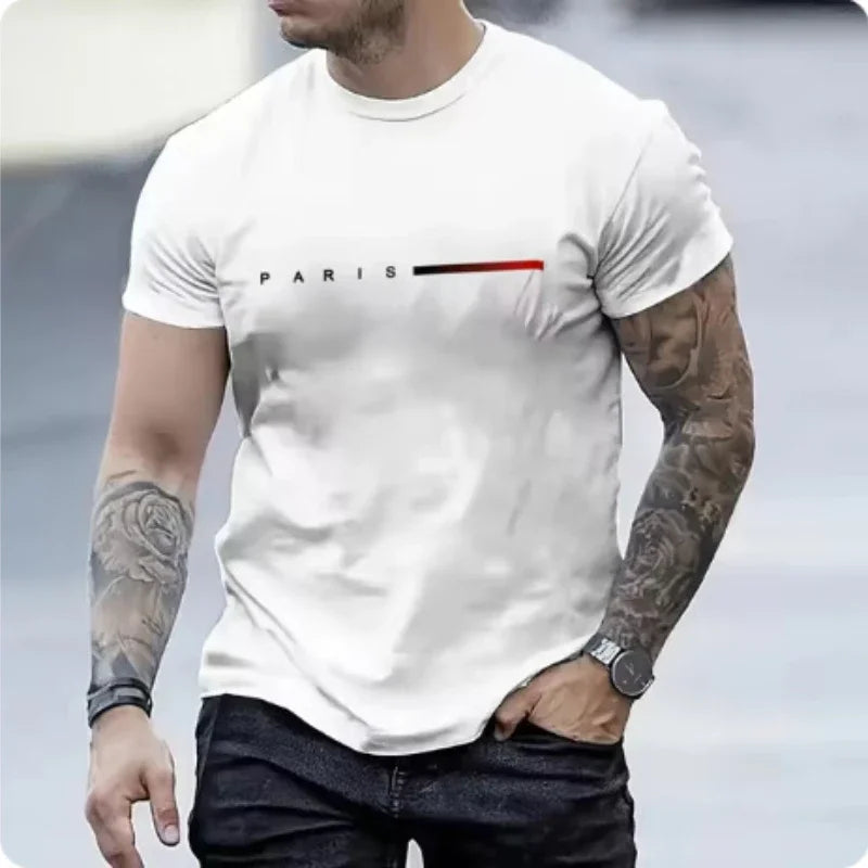 Conjunto Casual para Hombre – Camiseta y Pantalón de Verano con Estampado