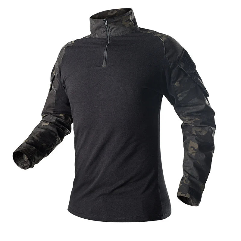 Camiseta Táctica para Hombre con Cierre 1/4 – Manga Larga Outdoor