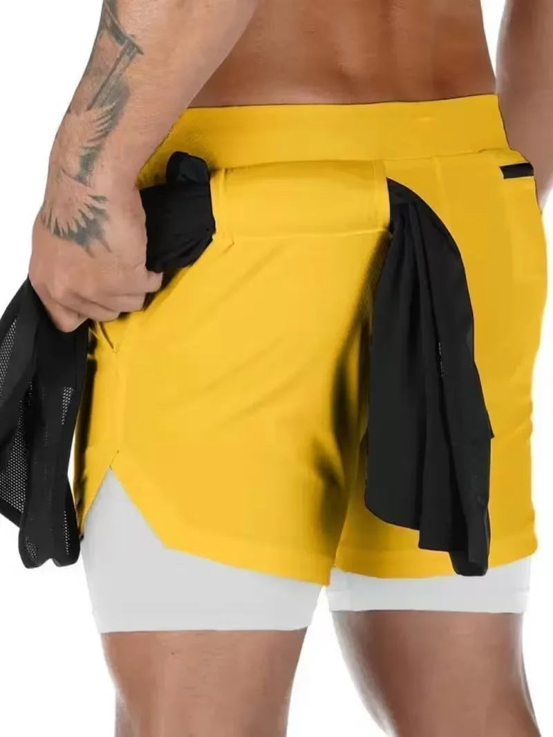 Shorts Deportivos para Hombre – Doble Capa y Secado Rápido