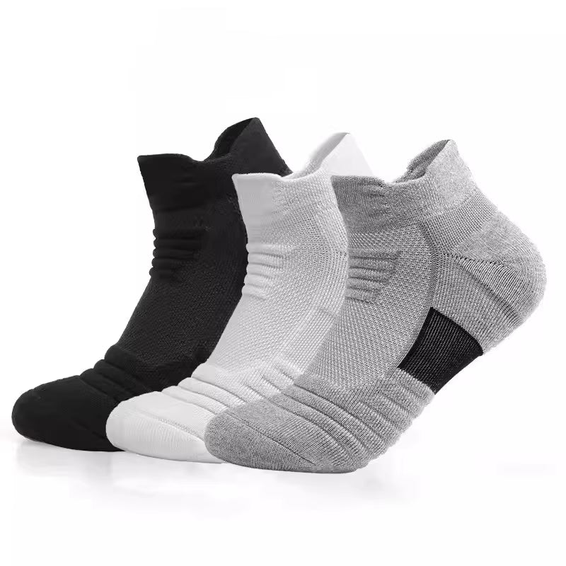 Elevate Your Performance with 3 Pairs of Breathable Mesh Athletic Socks - Cushioned, Moisture-Wicking, and Perfect for Running, Hiking, and Sports!