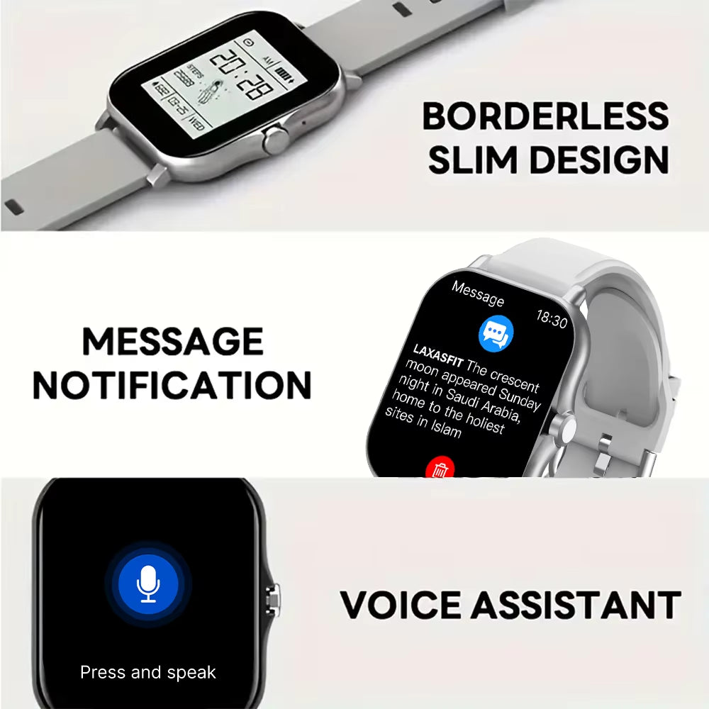 2025 New Men'S Smart Watch Women'S Gift Full Touch Screen Sports Fitness Watch Bluetooth Call Smart Watch